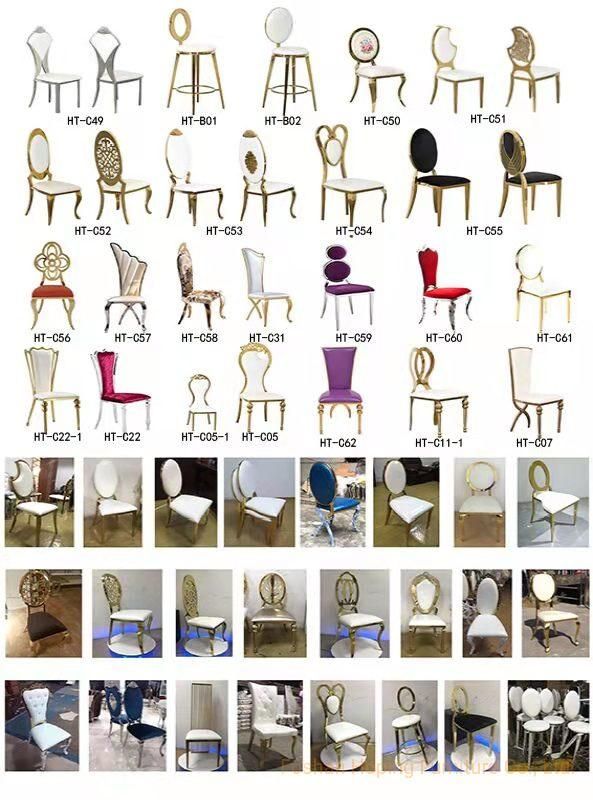 Flower Chair High Quality Gold Stainless Steel Dining Chairs for Restaurant Furniture