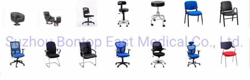 Middle Back PU Leather Fabric Home Conference Office Chair