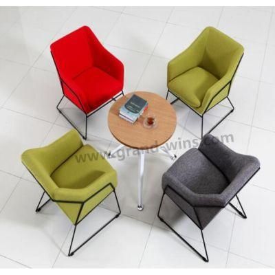 Decorative Living Room Furniture Armchair Fabric Metal Frame Accent Chair