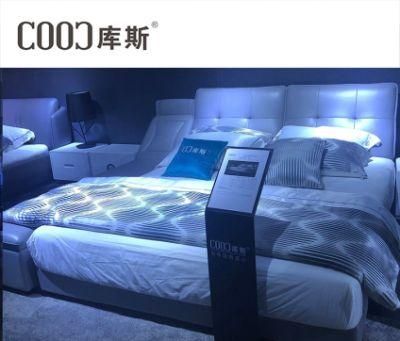 Foshan Bedroom Furniture Multifunction Storage Bed Elegant Design Leather Bed