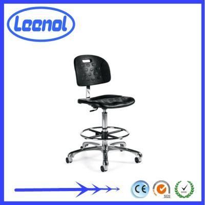 Lab Cleanroom Hospital Vinyl Leather Antistatic Industrial ESD Chair with Wheel