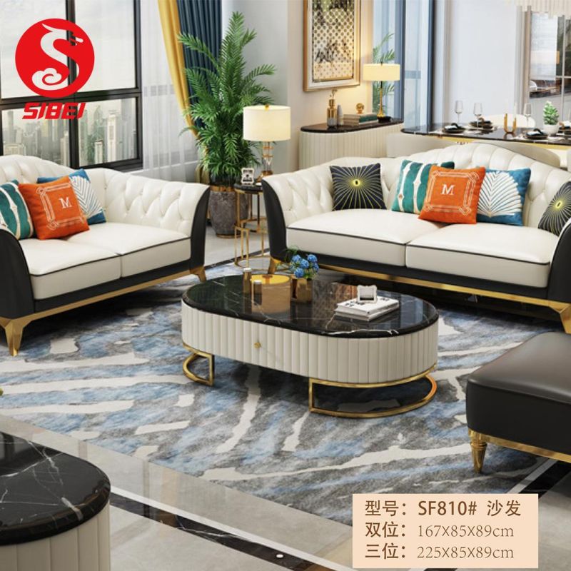 Factory Direct Supply Modern Art Antique Multi Functional Double Color Home Furniture 4 Seaters Sectional Sofa