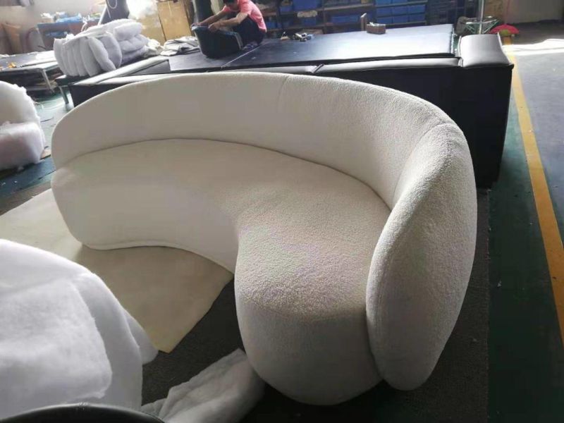 2021 New Design Hotel Abnormal Shape Sofa Banana Shaped Sofa Couch