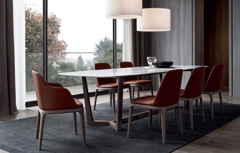 Pfc-01 Arm Chair/Microfiber Leather//High Density Sponge//Ash Wood Frame/Italian Modern Furniture in Home and Commercial Custom