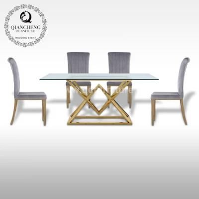 Modern Designs Fabric Dining Chairs with Stainless Steel Legs