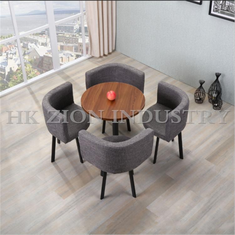 Natural Walnut Wood Conference Table Office Leather Chairs and Round Tables Office Meeting Wooden Coffee Table Home Office Desk Negotiating Table