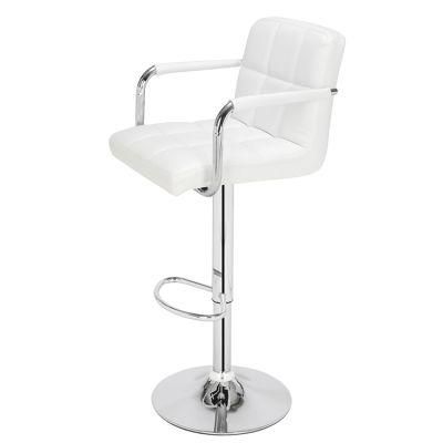 PU Seat High Chair Plastic Modern White Leather Contemporary Bar Stools Made in China