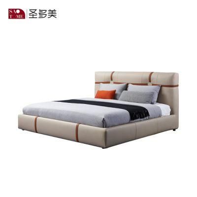 Home Bedroom Furniture Upholstered Double Bed in Italy Style