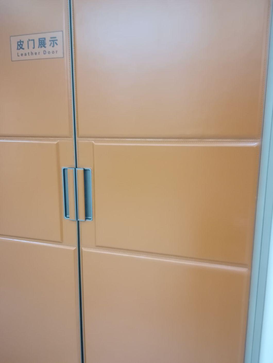 Custom Wardrobe Leather Door with Aluminum Edge