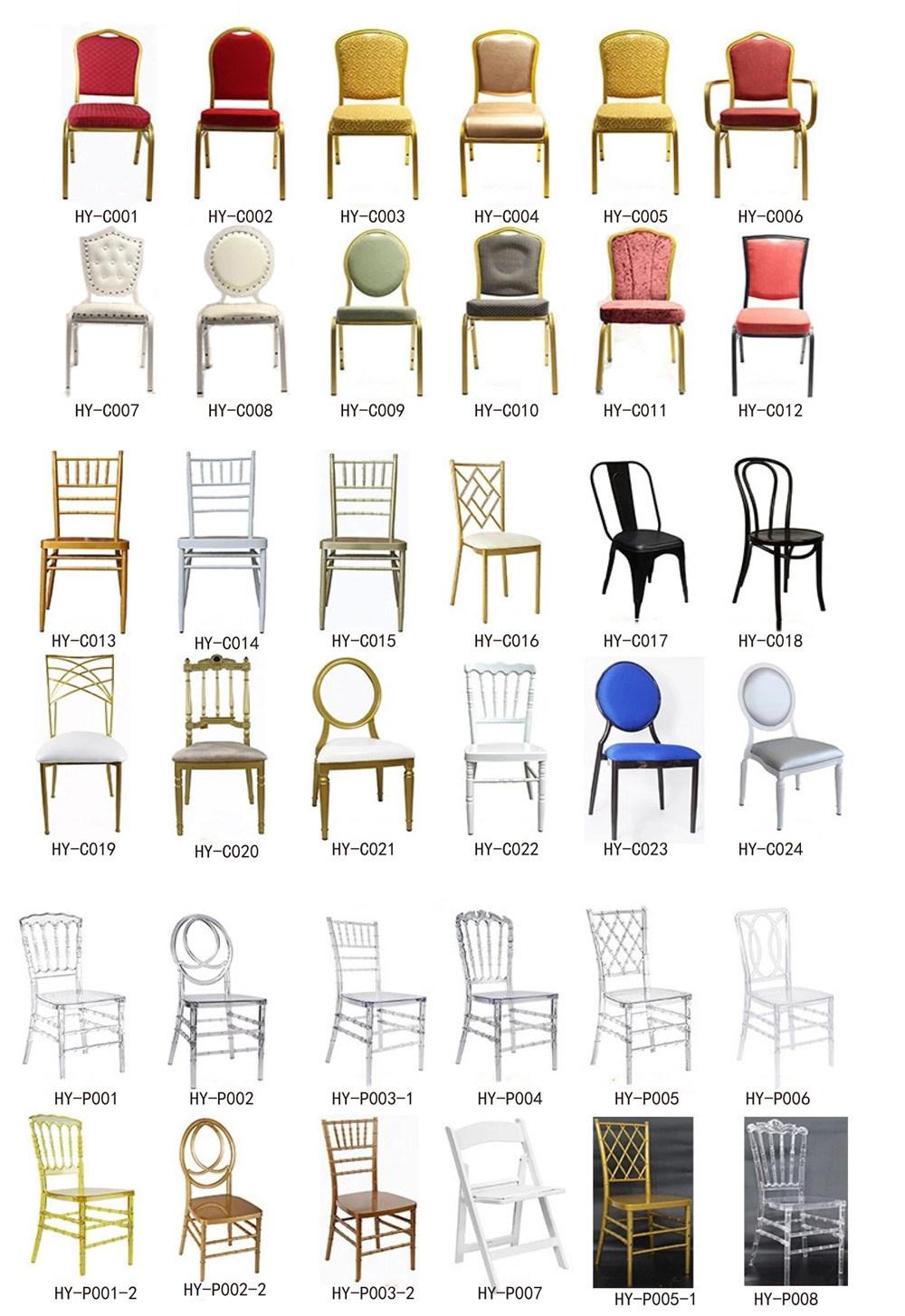 Chinese Wholesale Factory Crown Back Hotel Home Furniture Aluminum Iron Chrome Gold White Demountable Napoleon Banquet Wedding Event Dining Chair for Sale