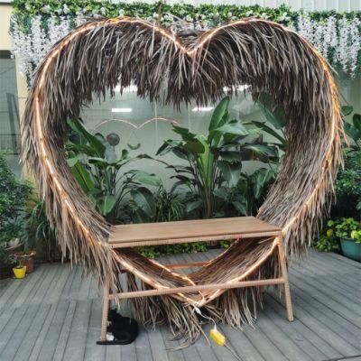 Unique Outdoor Swing Chair, Heart-Shaped with LED Light Hammock Chair with Cushion