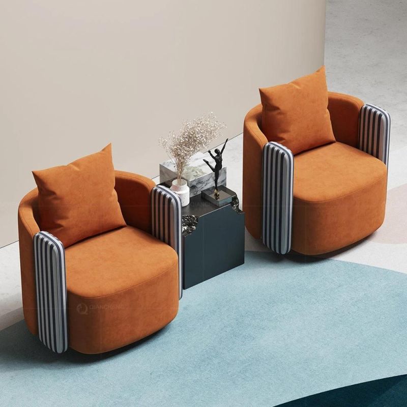 Modern Styling Hotel Accent Comfortable Leisure Restaurant Chair with Metal Legs