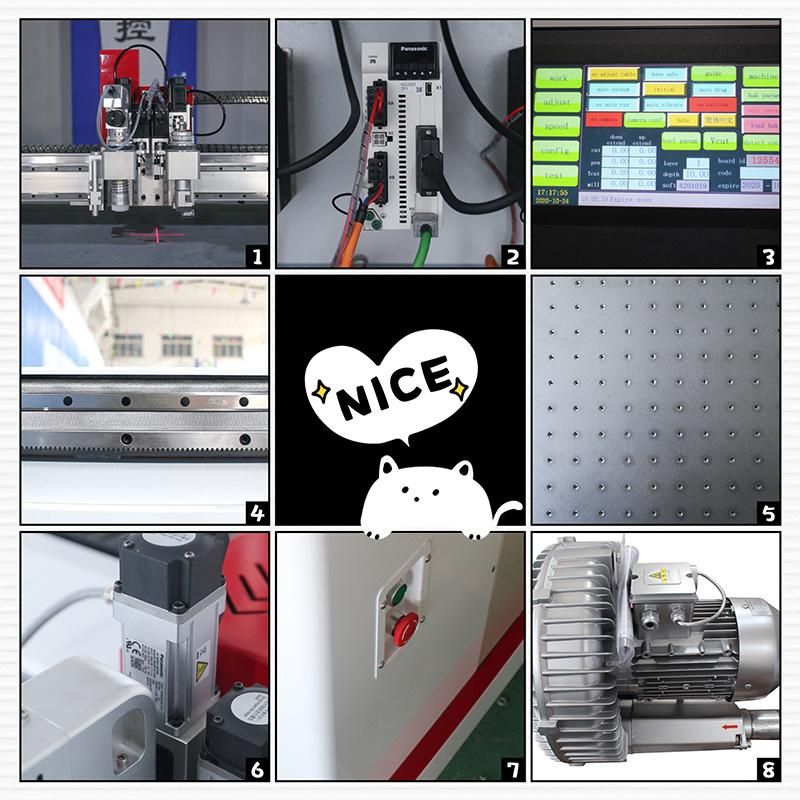 Digital CNC Oscillating Knife Printed Carpet Rug Cutting Machine Factory Price with CCD Camera