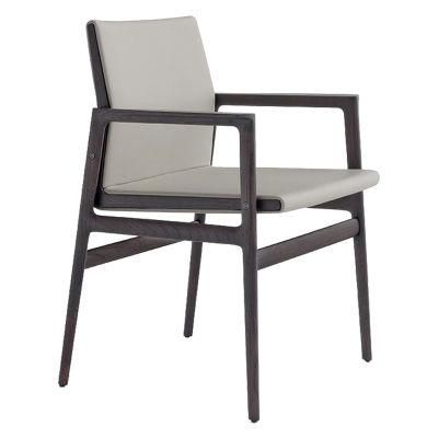 Nordic/Modern Simply/Light Luxury Solid Wood Leather Dining Chair for Dining Room Furniture