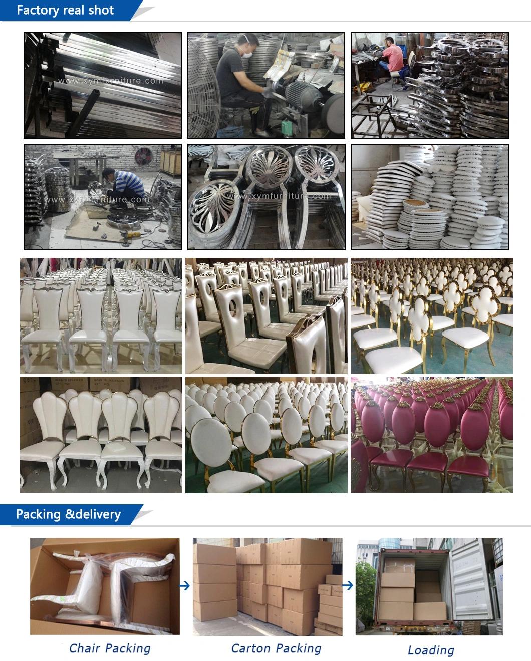 Foshan Wedding Furniture Royal Design Stainless Steel Wedding Chair