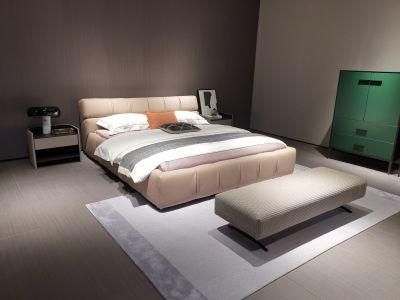 BMS Modern Contemporary Italian Unique Design Luxury Leather Bed