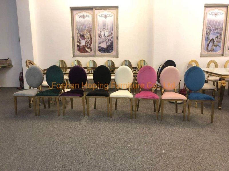 Modern China Factory Wholesale Event Party Wedding Furniture Gold Stainless Steel Chair