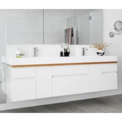 China Sale Luxury Modern Modular High End Waterproof Custom White Bathroom Vanity Cabinet