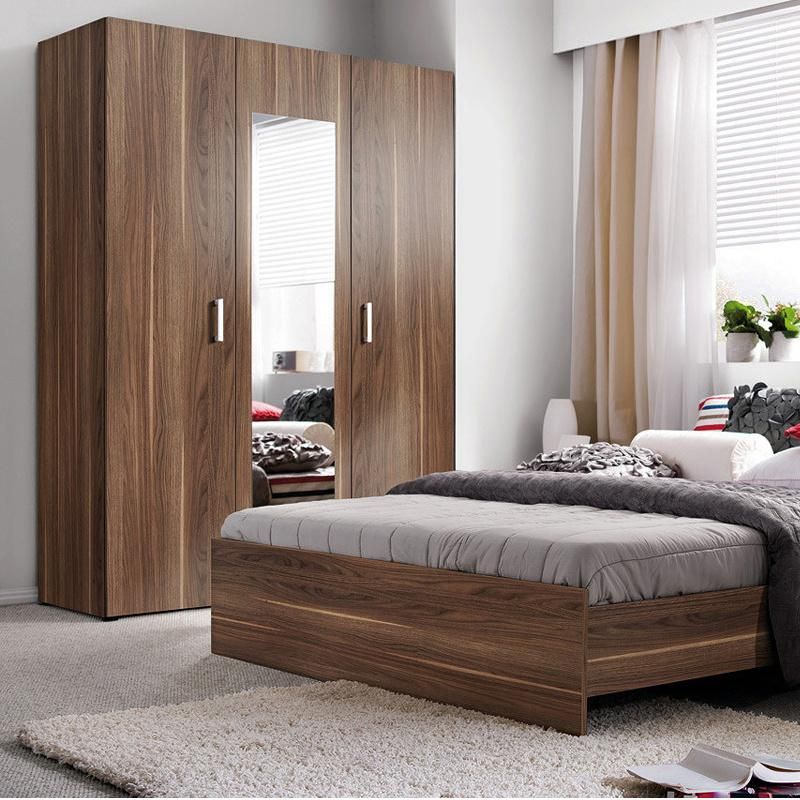 Economic Simple Modern Wood Furniture Home Use 5 Piece Bedroom Furniture