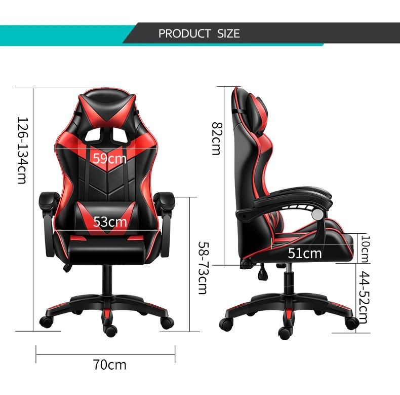 CE Approval Good Price PU Leather Nice Gaming Chair for E-Sport Cybercafe Furniture Home Gaming Computer Chair Home Furniture Pink Color
