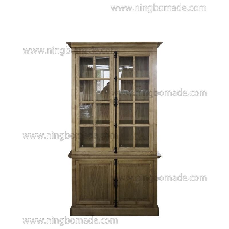 Classic Contemporary Interiors Furniture Natural Ash Glass Doors Hutch Cabinet