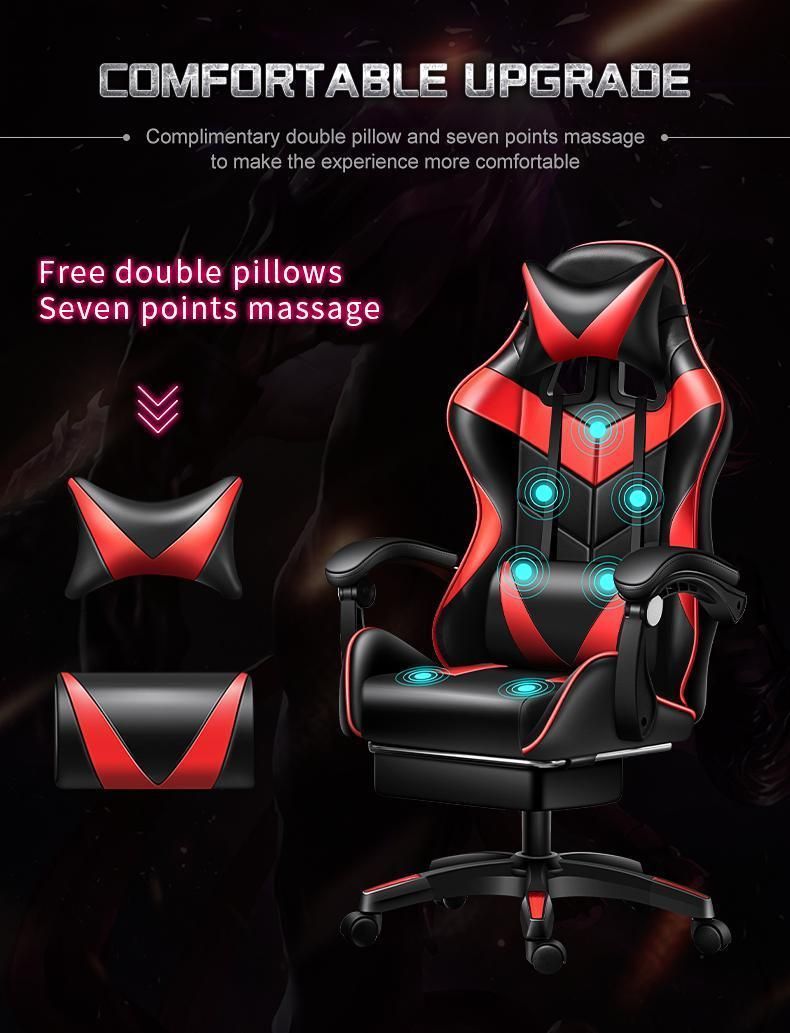 Anji Factory Massage Office Gaming Racing Chair with Footrest