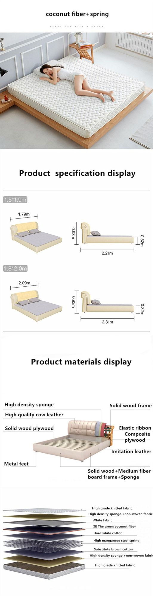 Simple Modern Leather #Bed 0174