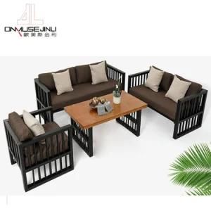 Modern Style Fabric Garden Furniture Metal Frame Sectional Sofa