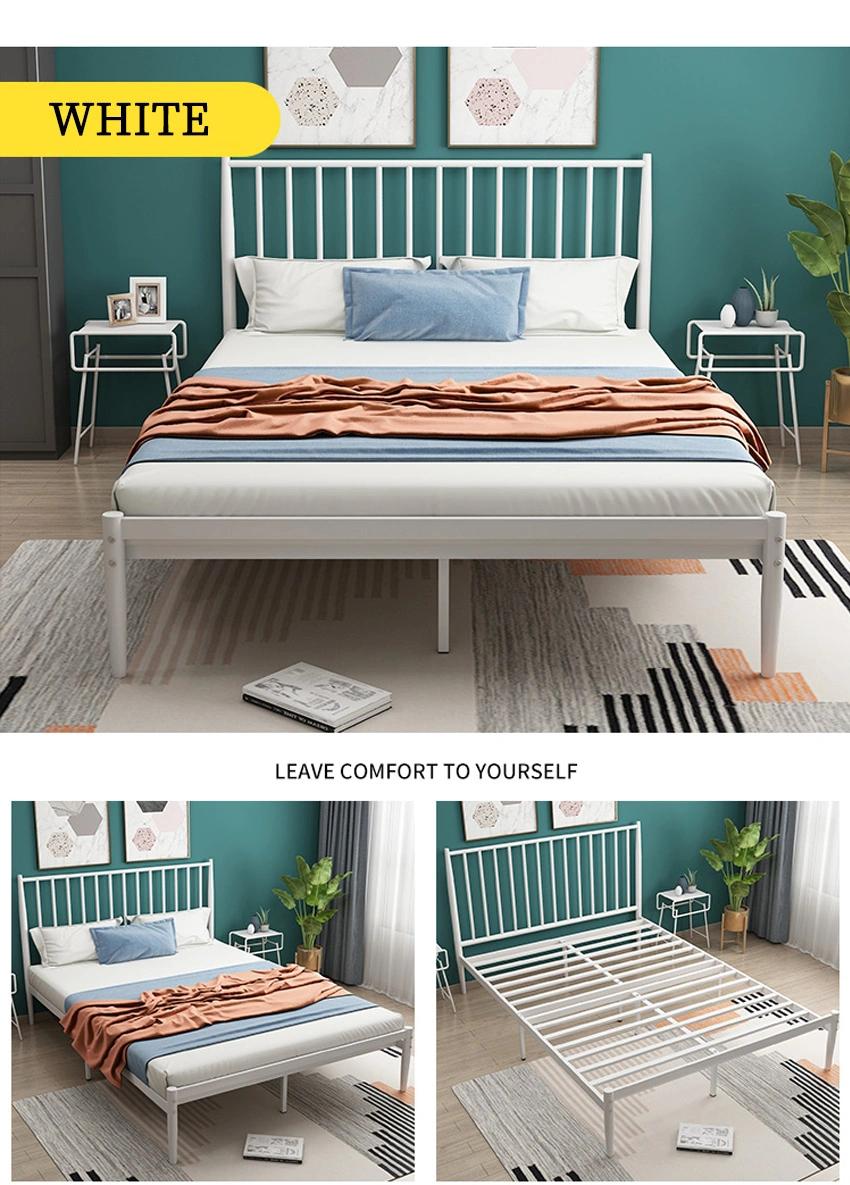 Modern Leather Cushion Kid Bedroom Children Furniture Sets Iron Wall Bed