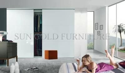 White High Gloss Living Room Furniture Long Handle Wooden Swing Door Wardrobe