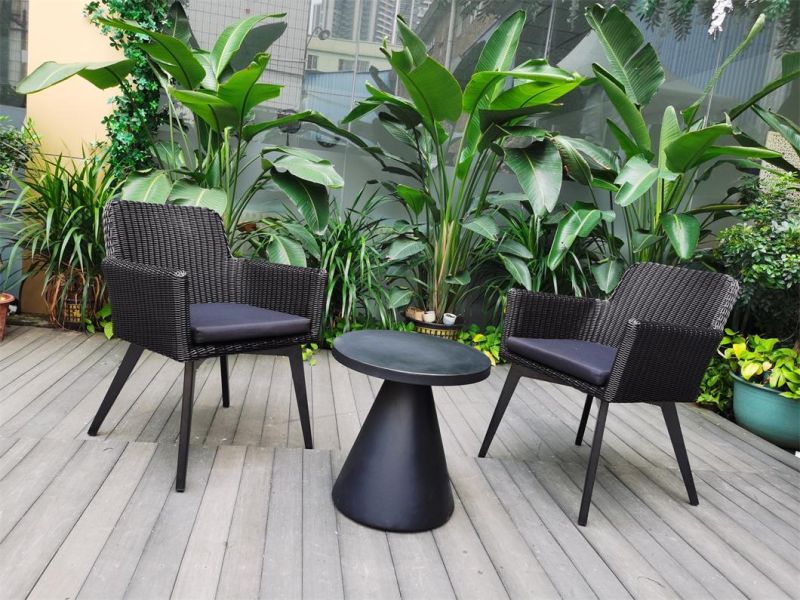 Aluminum Rattan Outdoor Furniture Waterproof Garden Coffee Table and Chairs Set