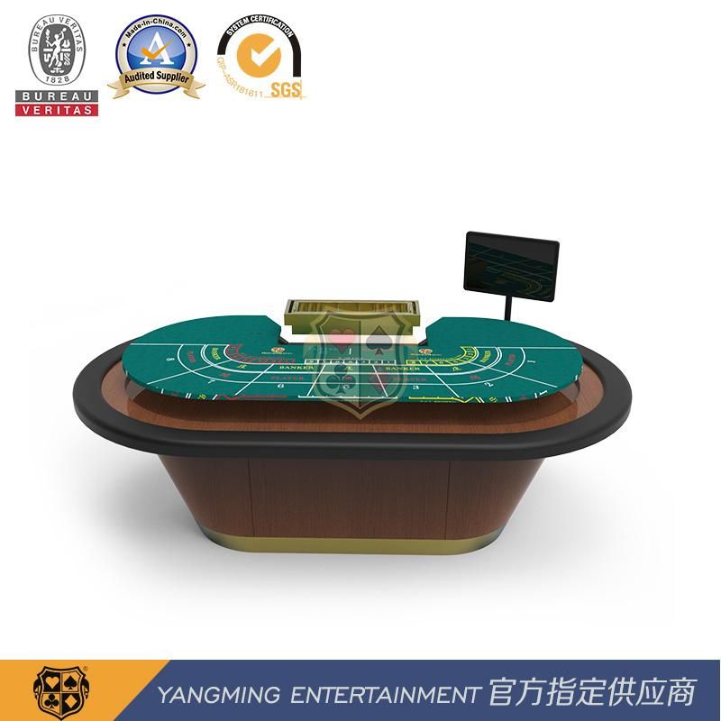 Standard 8-Person International Baccarat Chip Poker Tournament Table Original Design Customized Ym-Ba08