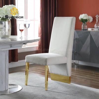 Interior Luxury Dining Furniture Golden Steel Dining Chairs for Sale