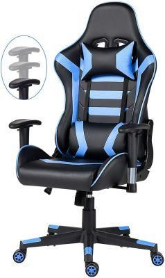 Factory Wholesale Leather Reclining Gamer Chair LED Light Bar Racer RGB Gaming Chair