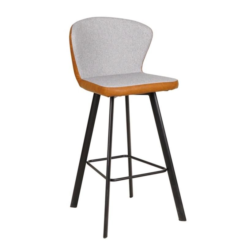 Hot Sale Furniture Fabric Bar Stool Modern Design Metal Frame Bar Chair