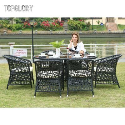 New Design Outdoor Home Garden Furniture Rattan Tea Table Chair Set