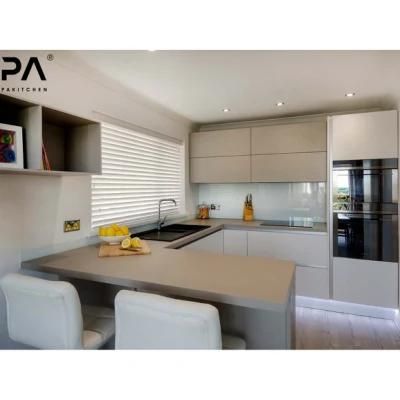 PA Kitchen Outlet Residential Design Prefab Particle Board Grey Simple Kitchen Cabinets Modern