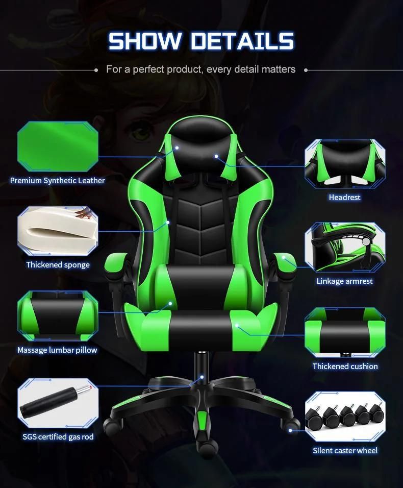 CE Approval Comfortable Backrest Rotating Lumbar Protection Comfortable Game Electric Chair