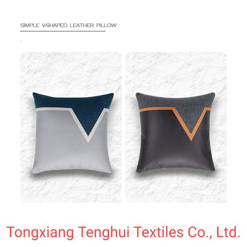 Factory Direct Hot Selling Simple V-Shaped Leather Fabric Use for Pillow