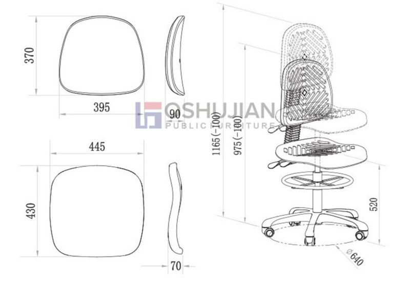 ESD Chairs Manufacturers Anti-Static Lab Stool Price Adjustable PU Leather Laboratory Chair