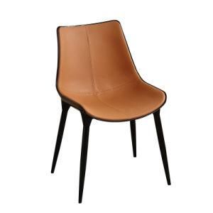Italian Minimalist Style PU Fabric Modern Home Furniture Dining Chair