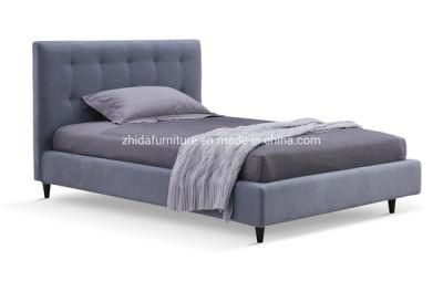 Modern Simple Adult Single Bedroom Fabric Bed for Hotel Furniture