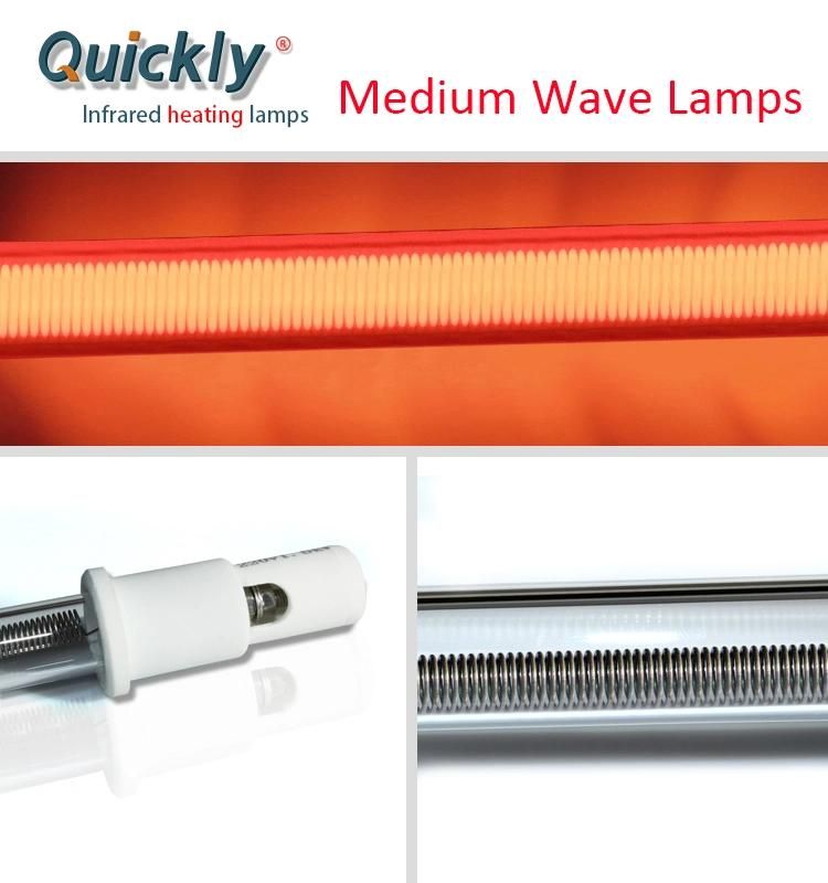 Medium Wave Quartz Infrared Halogen Heating Tube Ring Shape Halogen Heating Lamp for PU Leather Embossing