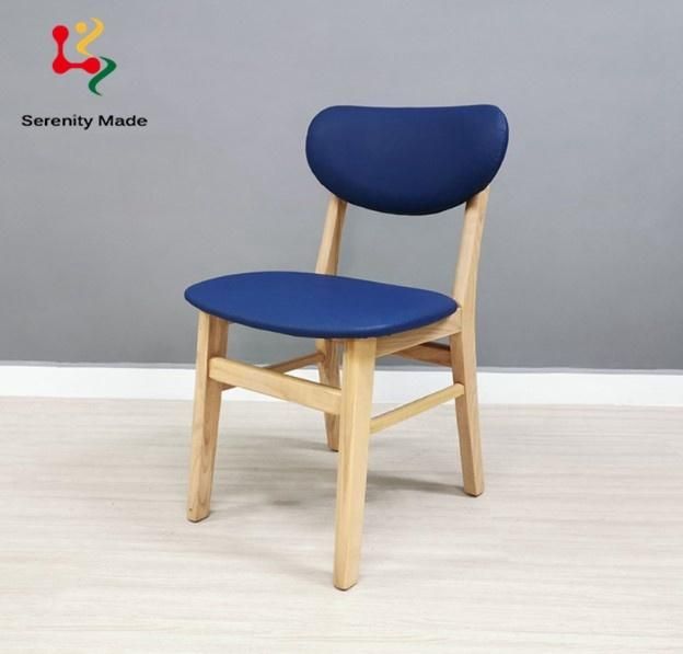 Modern Style Commercial Furniture Hotel Restaurant Living Room Furniture Wood Frame Fabric Leather Upholstered Dining Chair