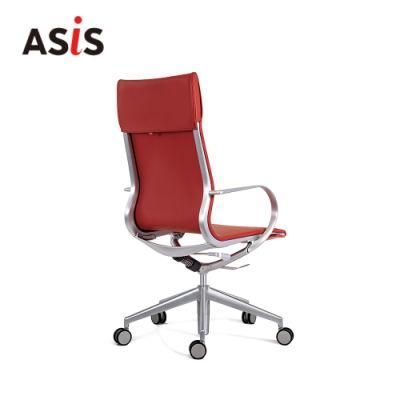 Asis Mercury High Back Adjustable Swivel Ergonomic European Style Genuine Leather Meeting Chair