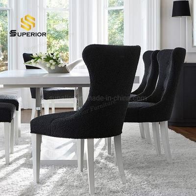 Modern Nordic Style Simple Design Black Velvet Metal Chair