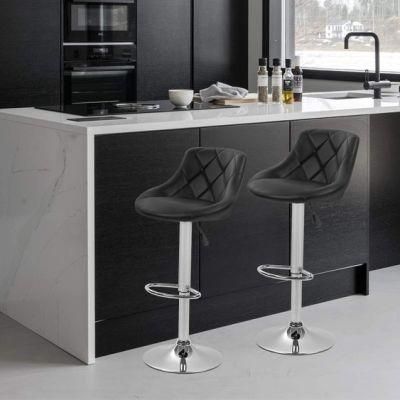 Bar Stools Barstools Height Adjustable Bar Chairs with Back PU Leather Dining Chairs