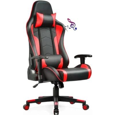 Nylon Base and Racing Wheels Gaming Chair with Footrest