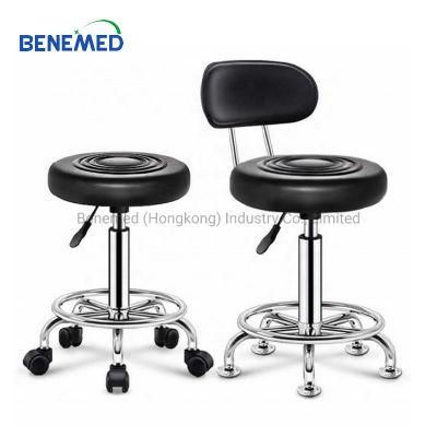 Cheap Adjustable Height Chrome Operation High Stool for Hospital Use