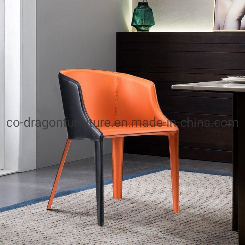Modern Luxury Home Furniture Leather Dining Chair Set with Arm